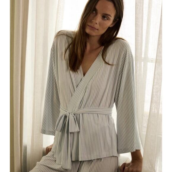 LAKE Other - LAKE Dream Modal Kimono Pajama Top in Fog Luxury Sleep Loungewear Size Medium